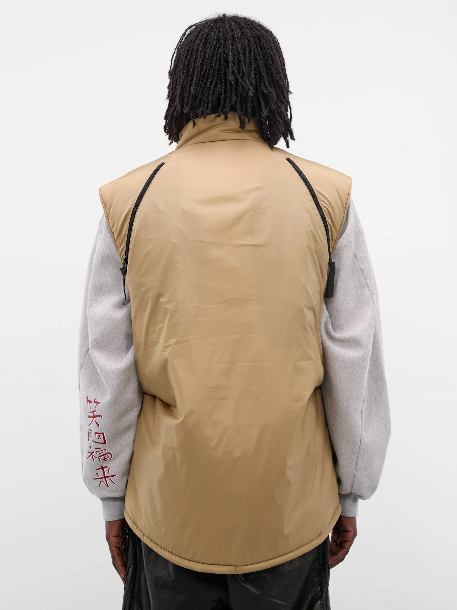 Beige Nylon Zepher Fishing Vest (K2509SJ070-BEIGE) sold by lorenzo product image thumbnail 3