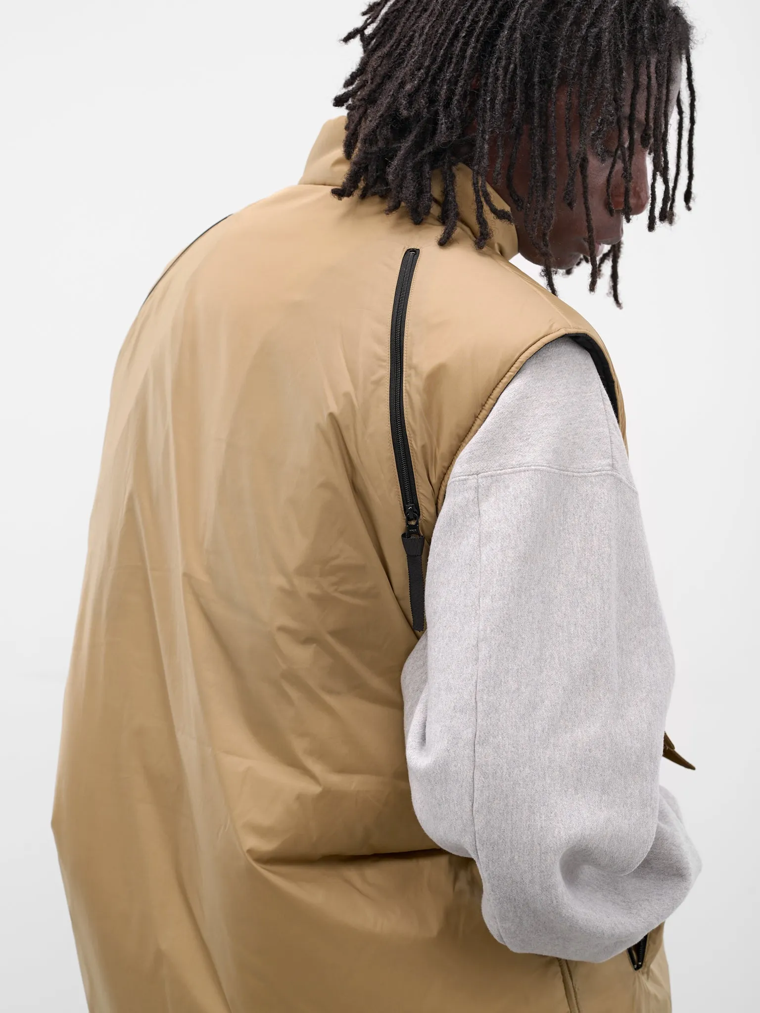 Beige Nylon Zepher Fishing Vest (K2509SJ070-BEIGE) sold by lorenzo product image thumbnail 4