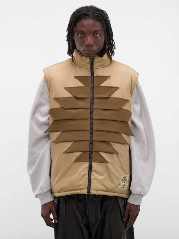 Beige Nylon Zepher Fishing Vest (K2509SJ070-BEIGE) sold by lorenzo