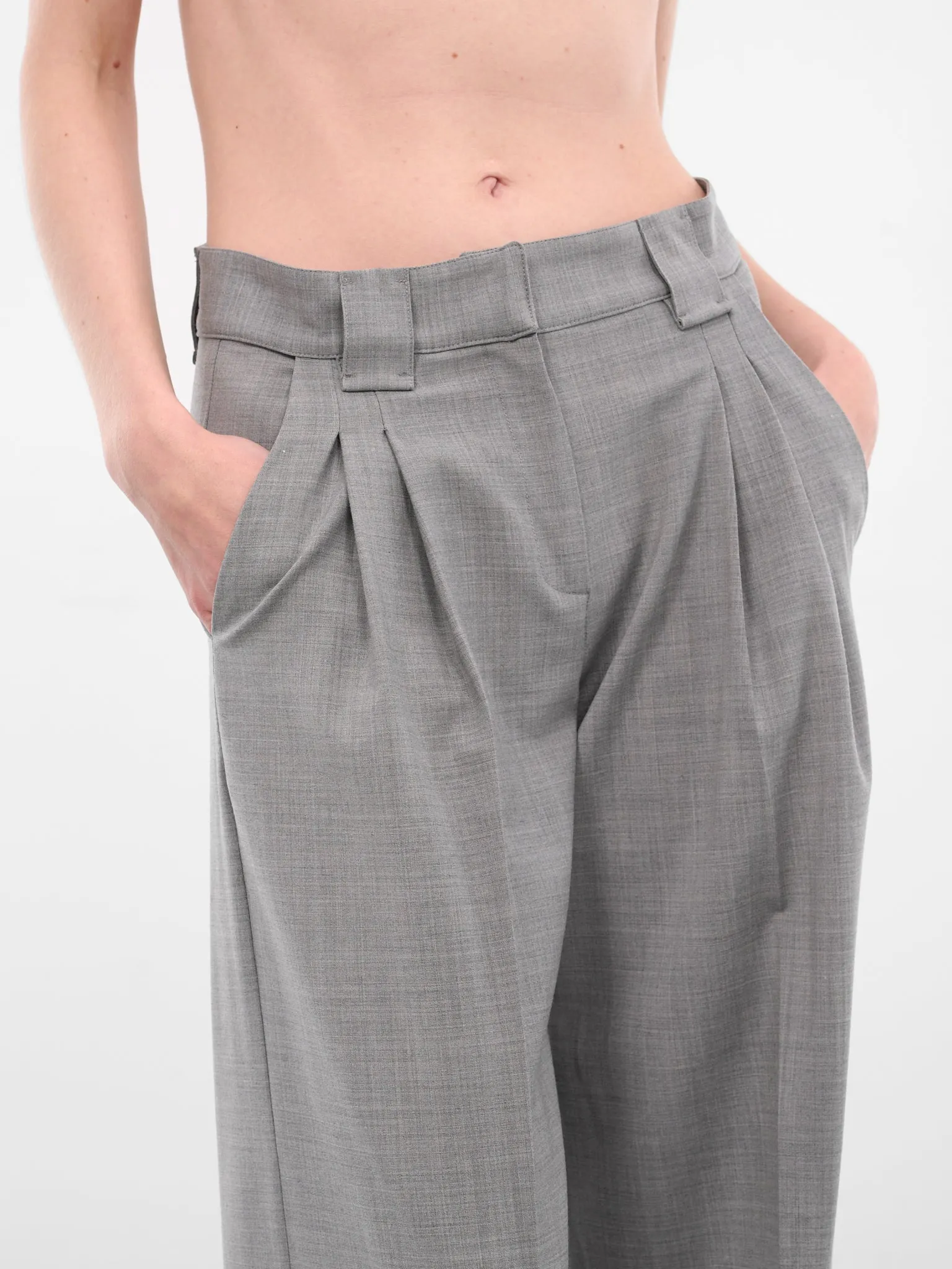 Gray Wool Dermott Tailored Trousers (MC-DERMOTT-LIGHT-GREY) sold by lorenzo product image thumbnail 4