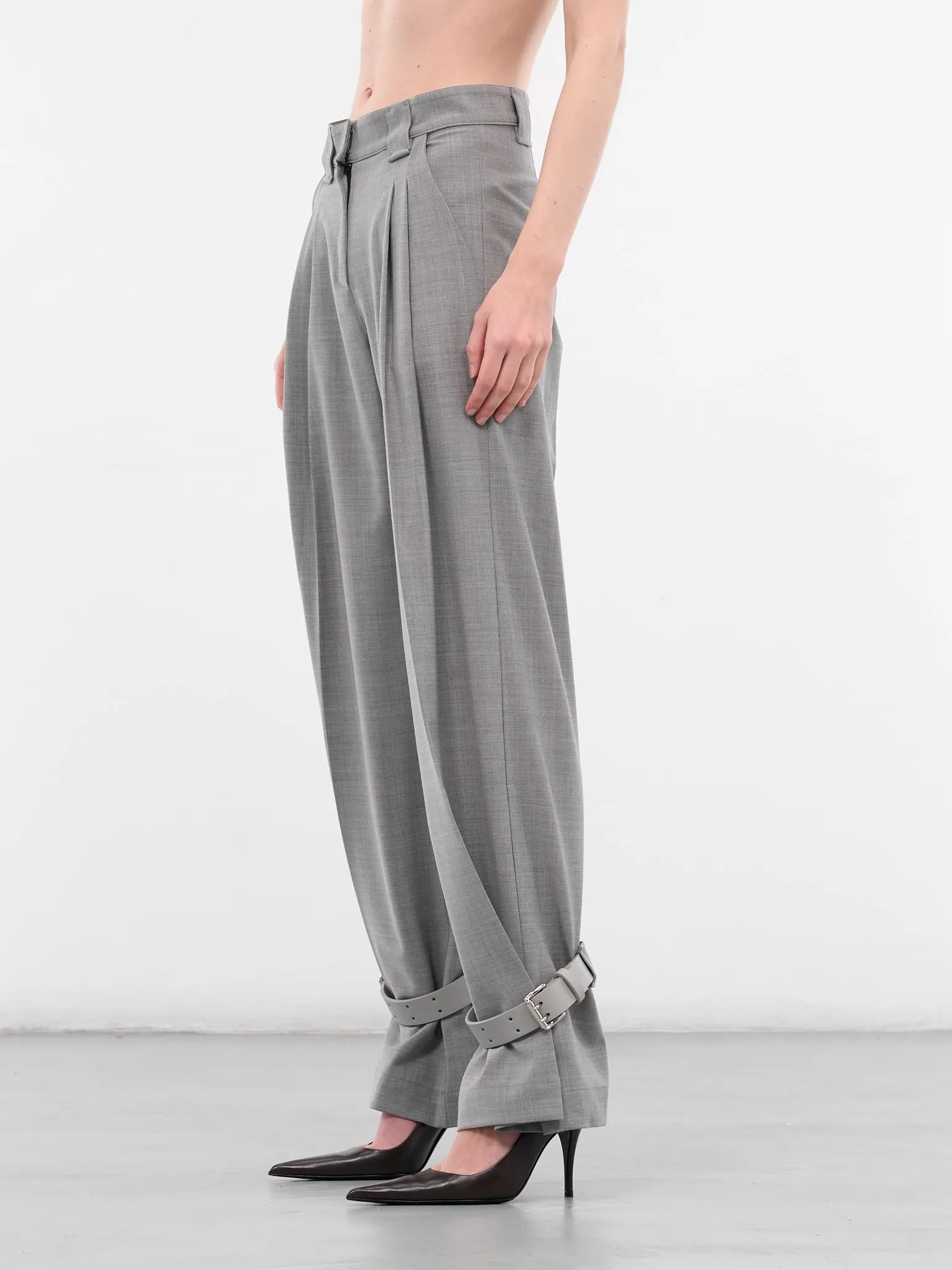 Gray Wool Dermott Tailored Trousers (MC-DERMOTT-LIGHT-GREY) sold by lorenzo product image thumbnail 2