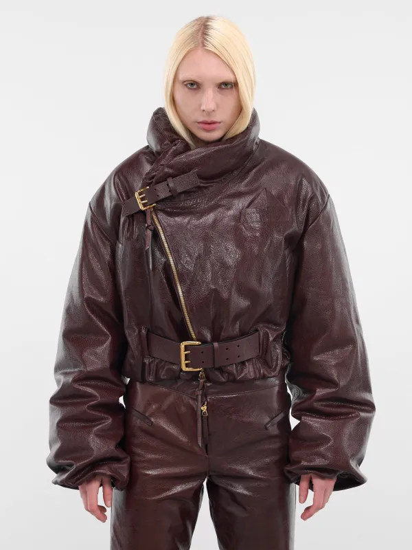 Brown Leather Christie Bomber Jacket (CHRISTIE-BOMBER-2-TOFEE) sold by lorenzo