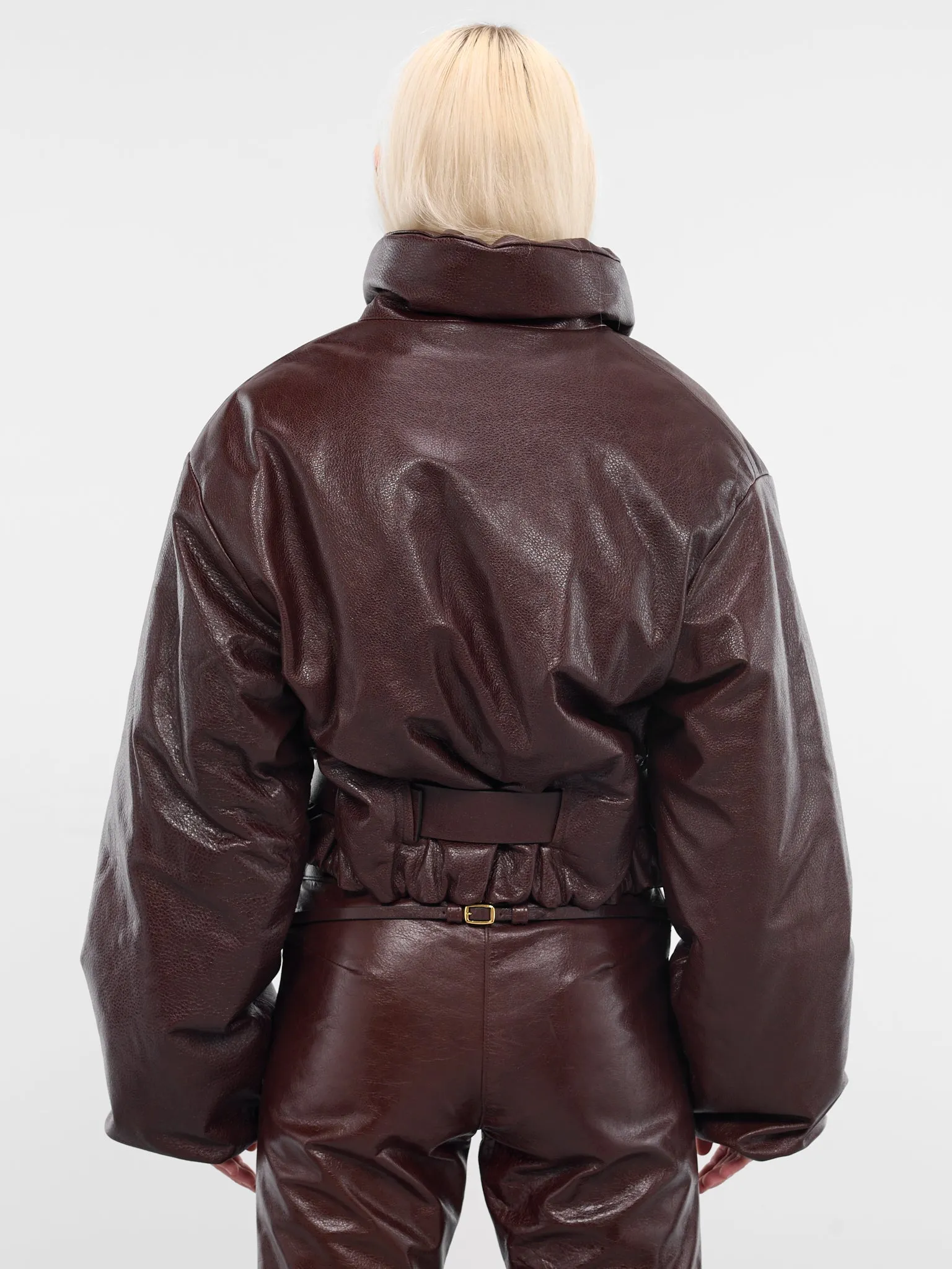Brown Leather Christie Bomber Jacket (CHRISTIE-BOMBER-2-TOFEE) sold by lorenzo product image thumbnail 3