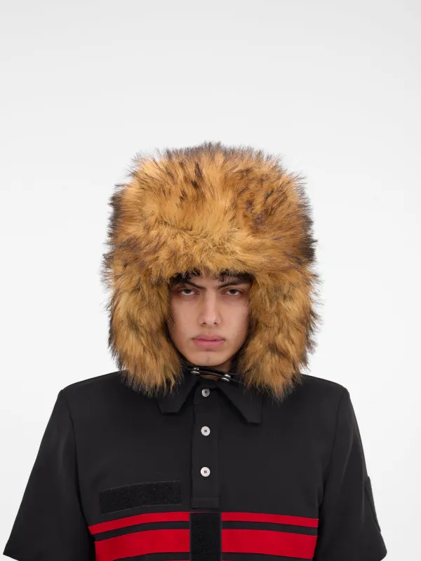 Beige Oversized Fur Trapper Hat (MA007-BEIGE) sold by lorenzo