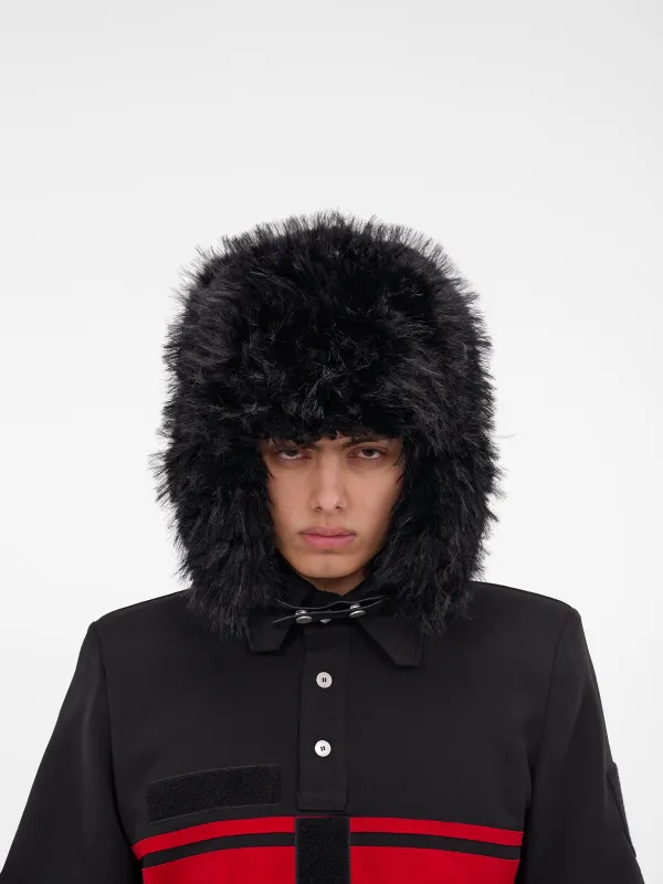Black Oversized Fur Trapper Hat (MA006-BLACK) sold by lorenzo