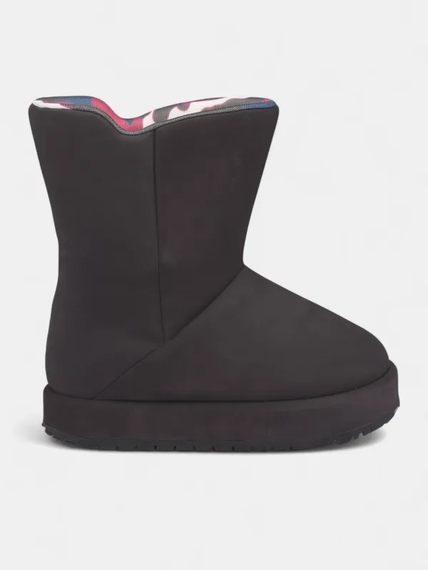 Black Leather Neve Nabuk Boots (DFM45006S0010PX-BLACK) sold by lorenzo