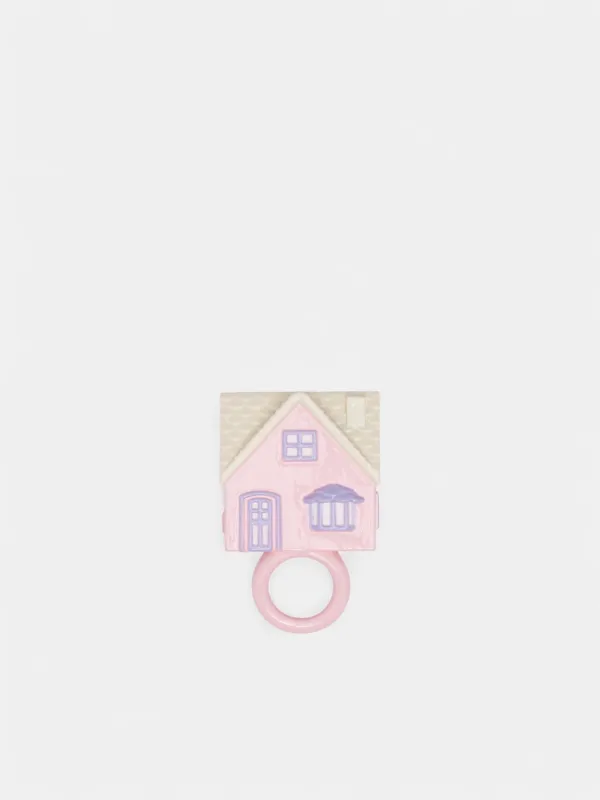 Pink Doll House Resin Ring (199-DOLL-HOUSE-CREAM) sold by lorenzo