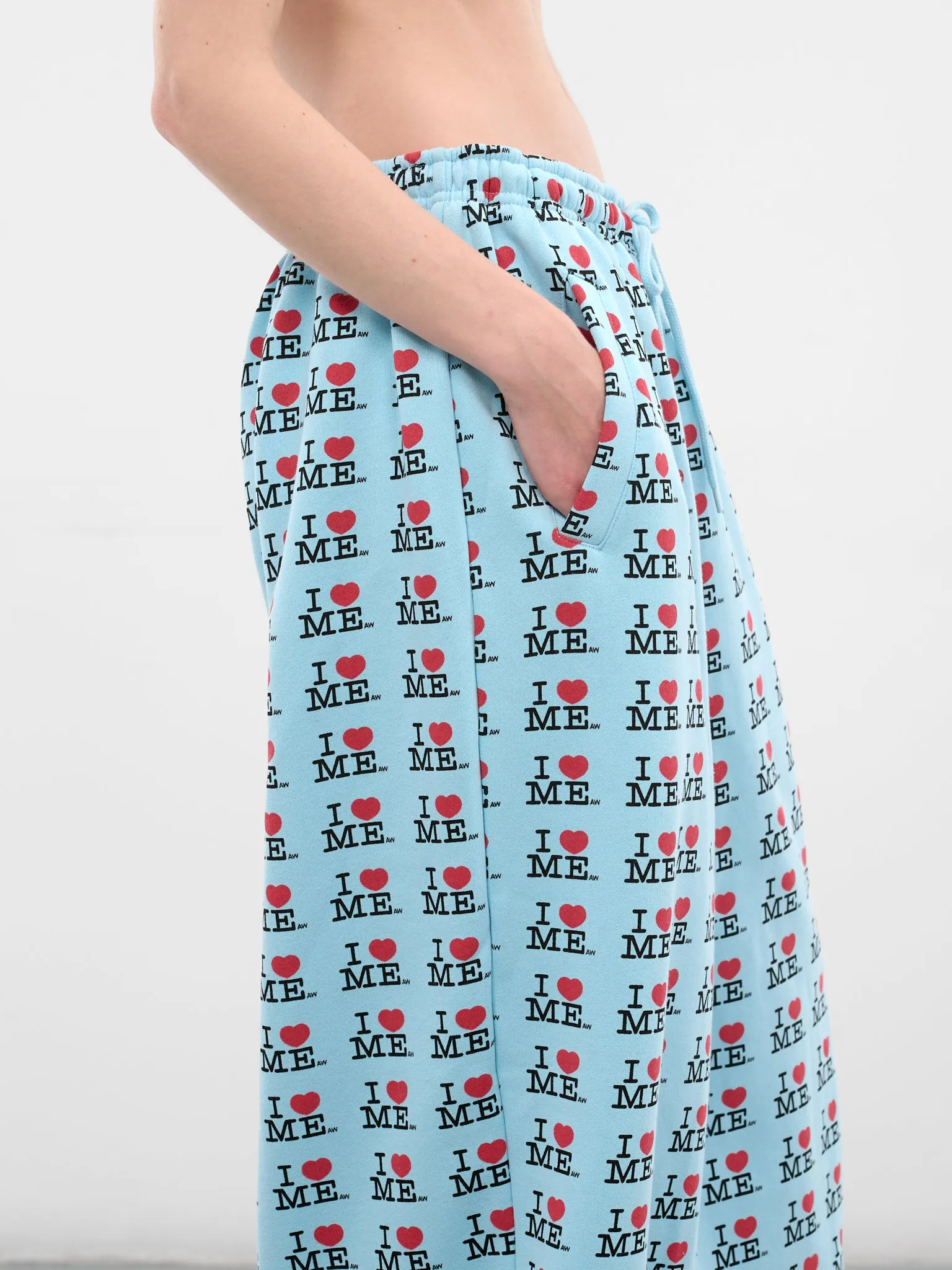 'I Heart Me' Baggy Sweatpants (122-I-HEART-ME-BLUE) sold by lorenzo product image thumbnail 4