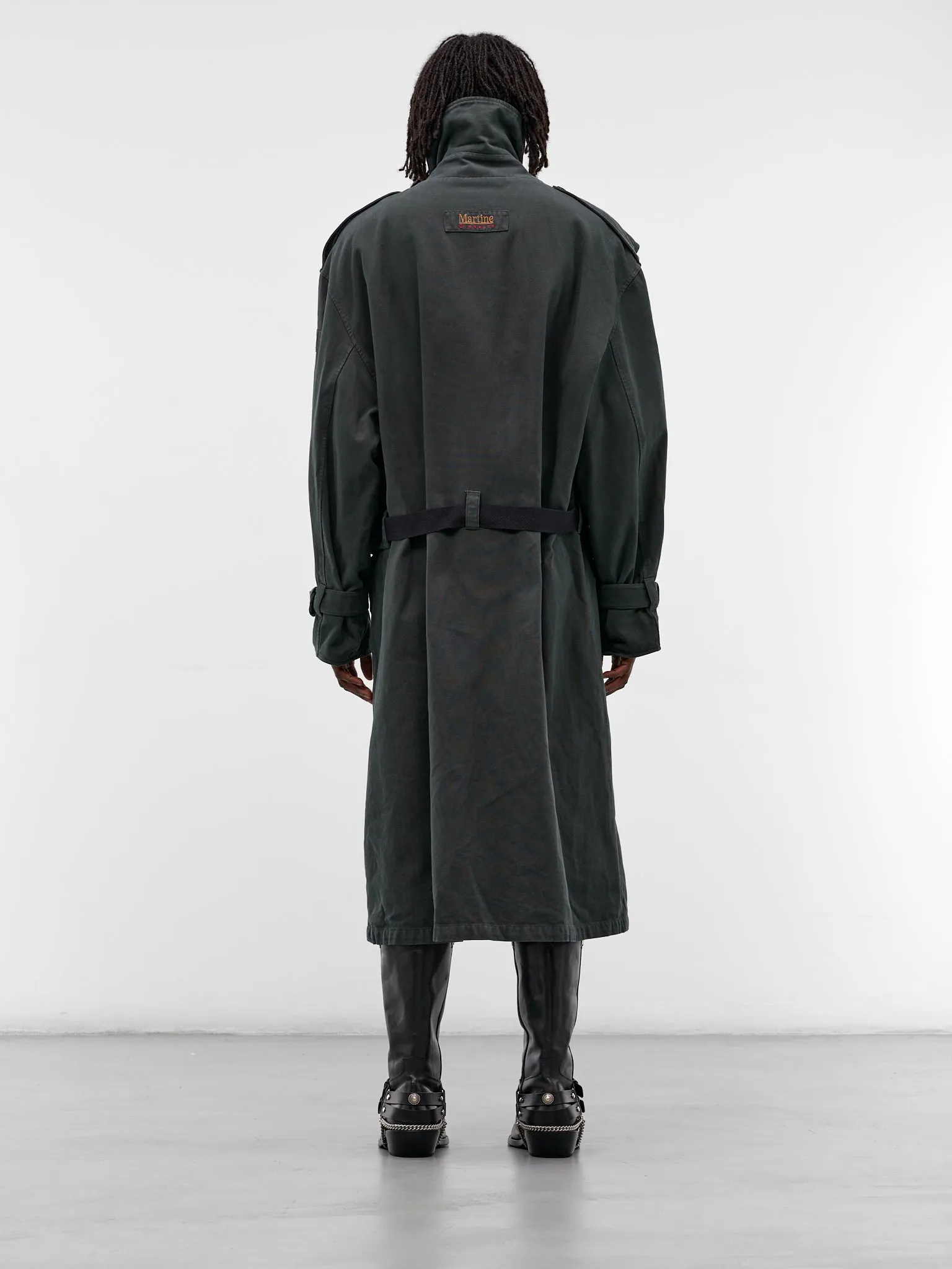 Green Bumbag Trench Coat (748WP22414-GREEN) sold by lorenzo product image thumbnail 3