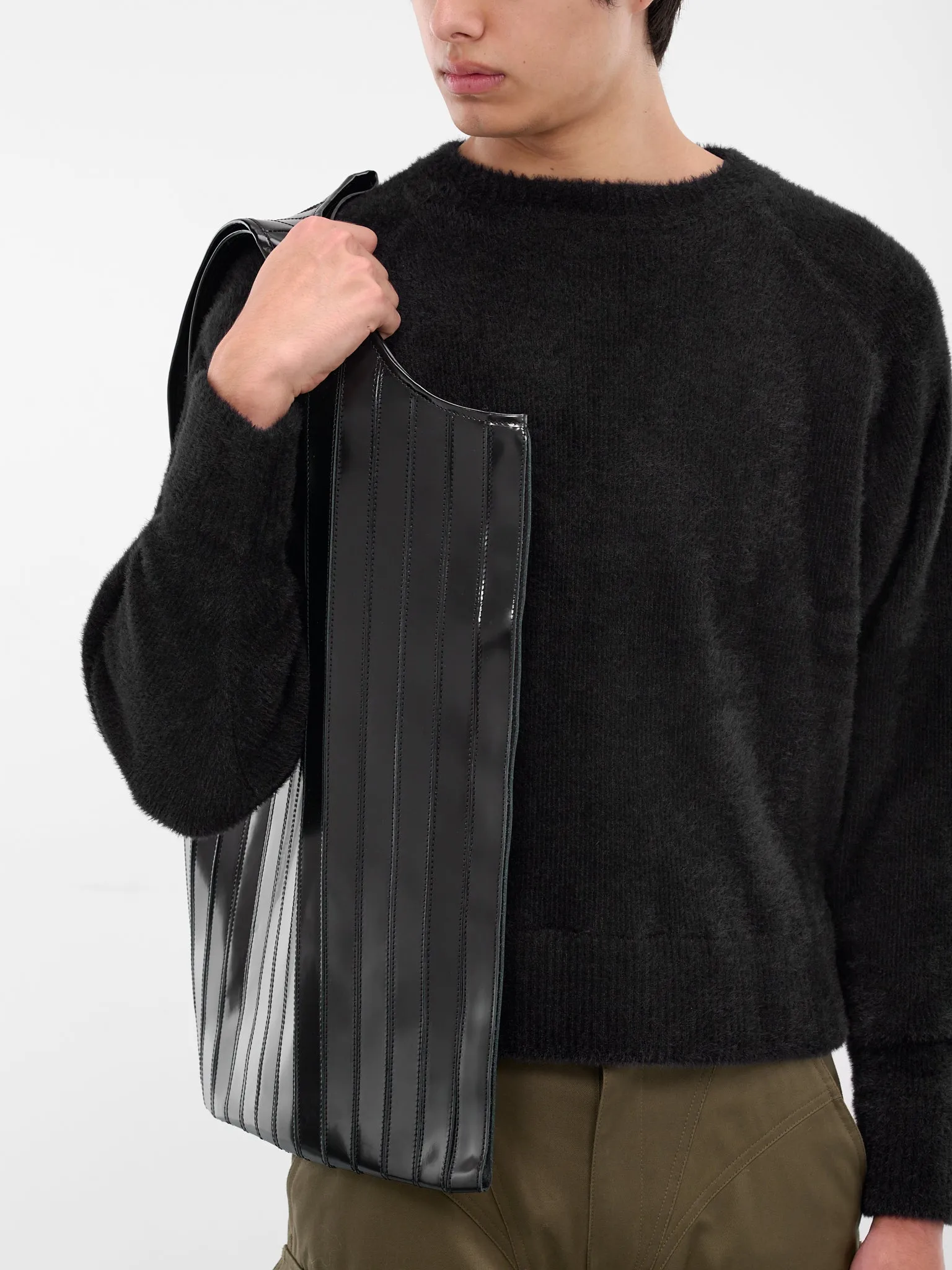 Black Leather Tank Top Tote (TANK-TOP-TOTE-CARASCO-BLACK-00) sold by lorenzo product image thumbnail 2