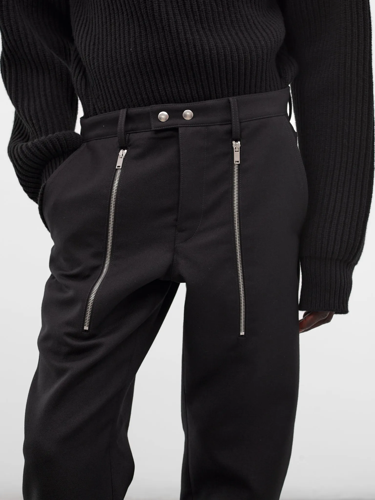 Black Zip Drop Crotch Trousers (J21KA0296-J40289-001-BLACK) sold by lorenzo product image thumbnail 5