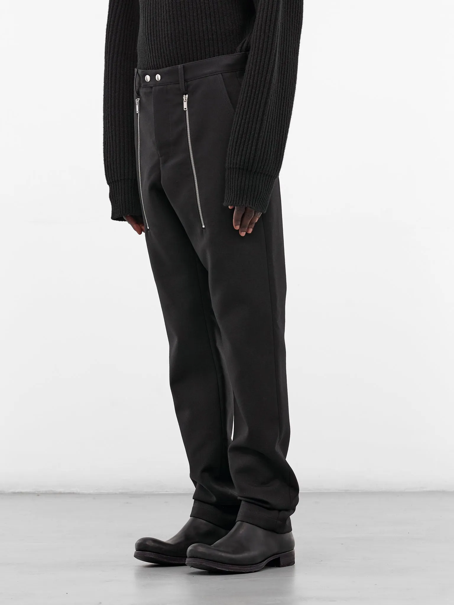 Black Zip Drop Crotch Trousers (J21KA0296-J40289-001-BLACK) sold by lorenzo product image thumbnail 2