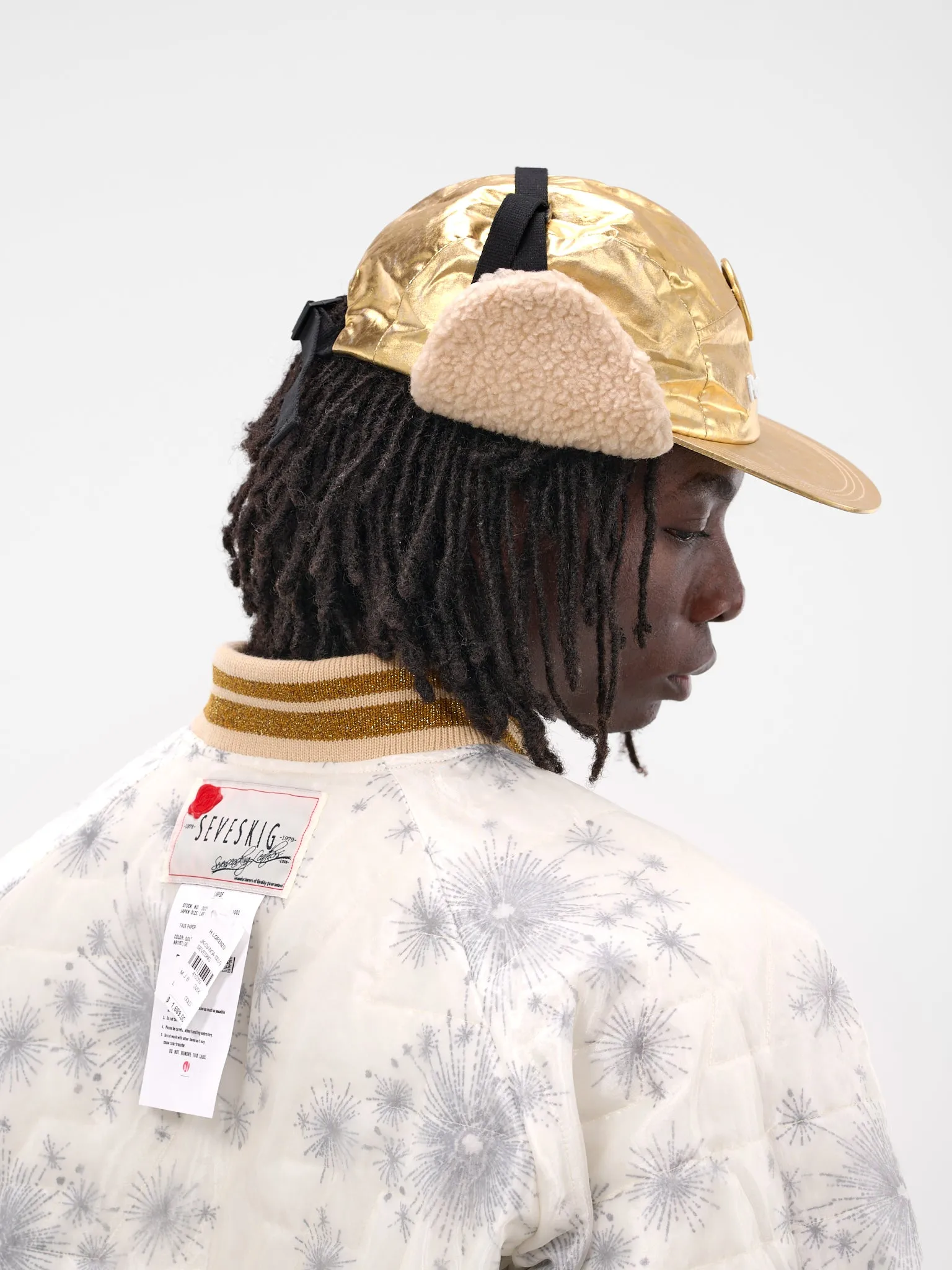 Gold Faux Paper Aviator Cap (AC-SV-NGA-1002-GOLD) sold by lorenzo product image thumbnail 3