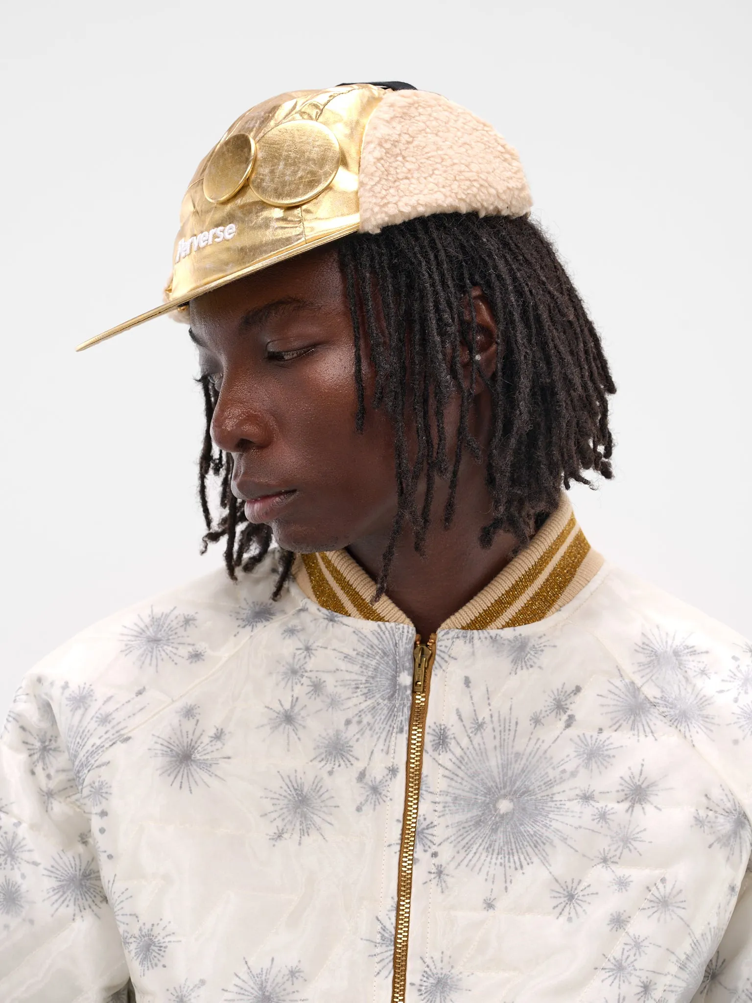 Gold Faux Paper Aviator Cap (AC-SV-NGA-1002-GOLD) sold by lorenzo product image thumbnail 2