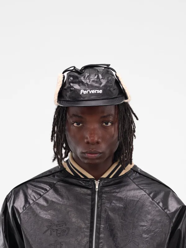 Black Faux Paper Aviator Caps (AC-SV-NGA-1002-BLACK) sold by lorenzo