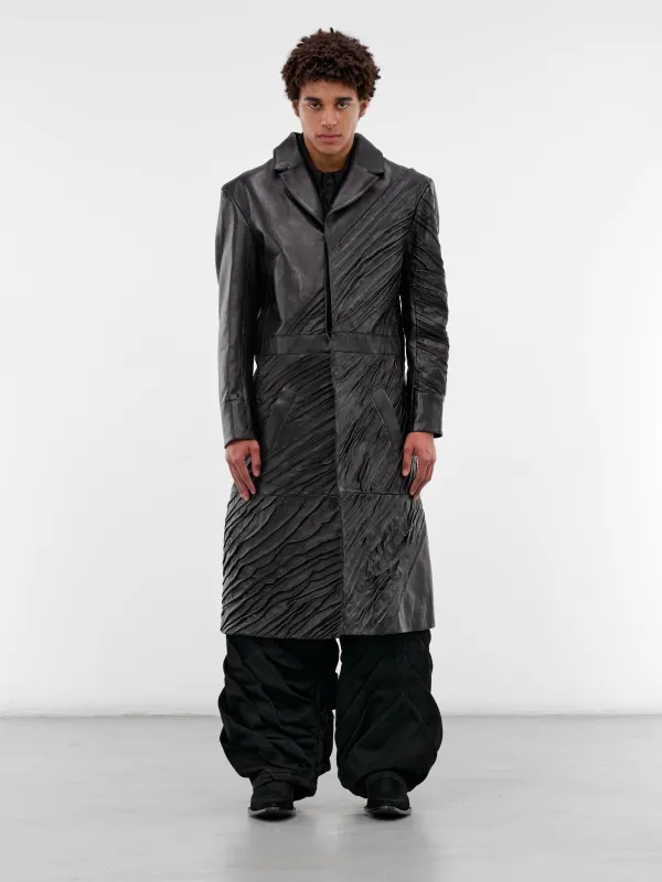 Black Problemas Sheepskin Leather Coat (PROBLEMAS-COAT-BLACK) sold by lorenzo