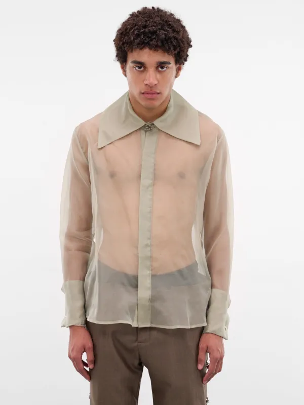 Mint Princeso Sheer Silk Shirt (PRINCESO-SHIRT-PALE-MINT) sold by lorenzo