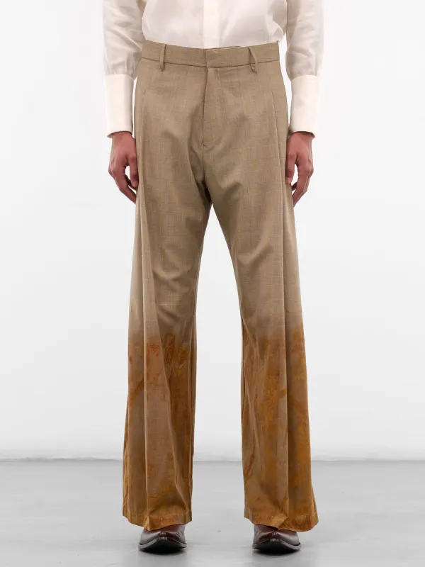 Oxidized Mauro Check Pleated Trousers (OXIDIZED-PANTS-MAURO-YELLOW-PL) sold by lorenzo