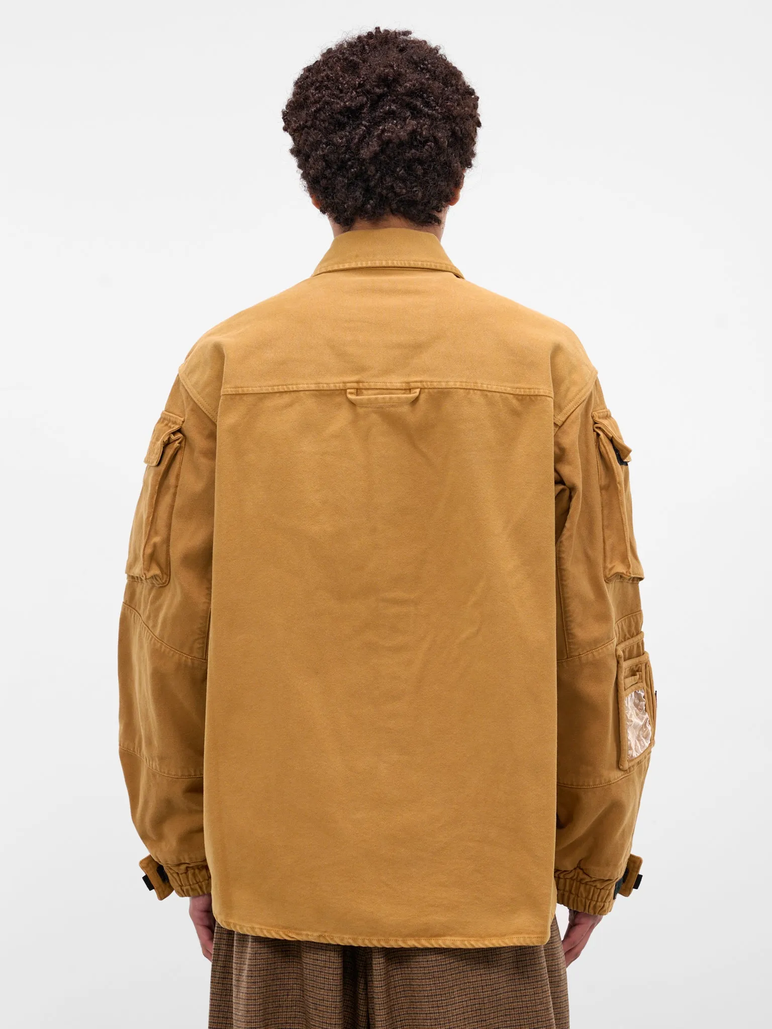 Brown Cotton Utility Shirt (475WP22718-BROWN) sold by lorenzo product image thumbnail 3