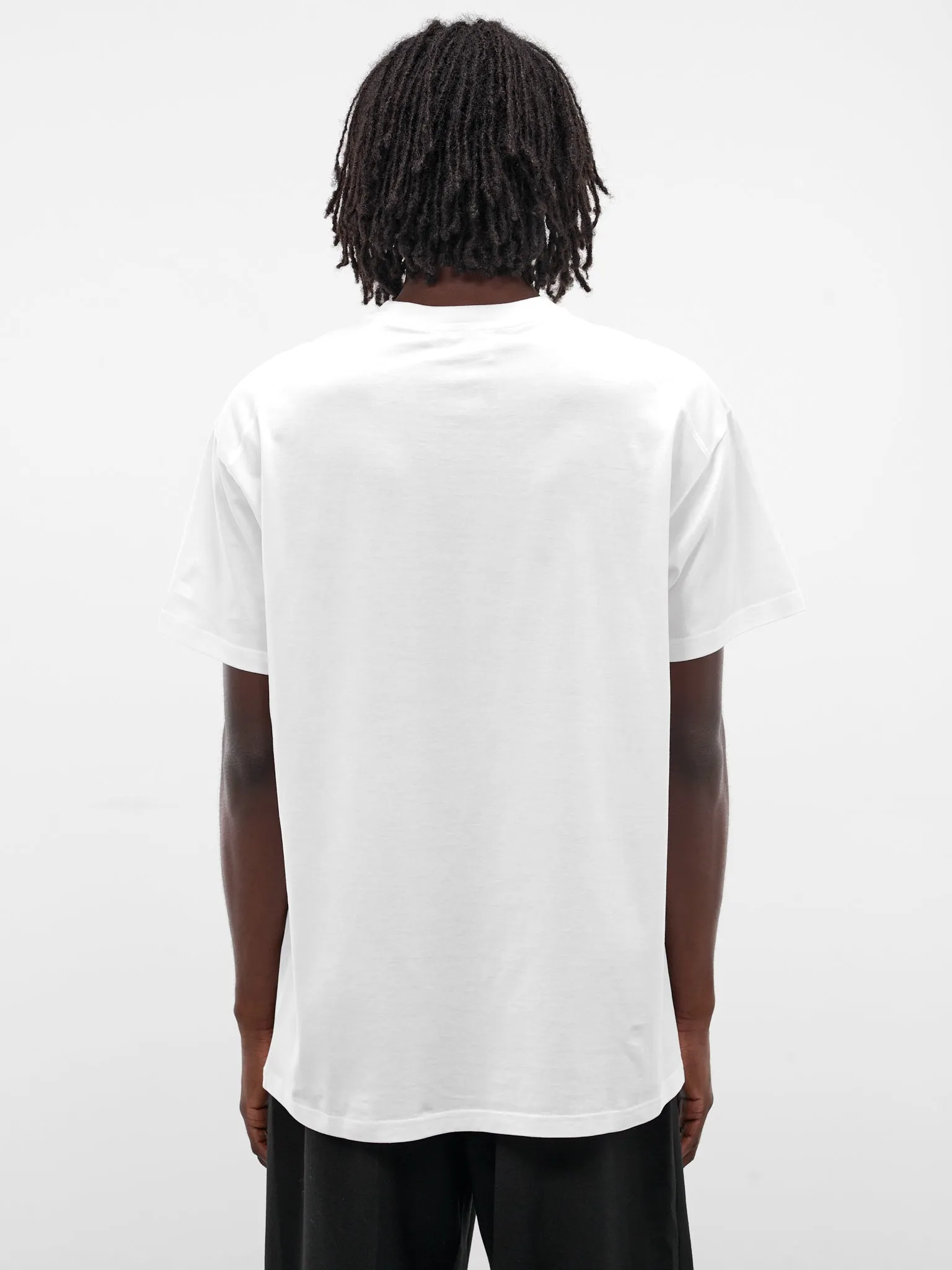 White Cotton Jersey Tee (T001-C001-WHITE) sold by lorenzo product image thumbnail 3