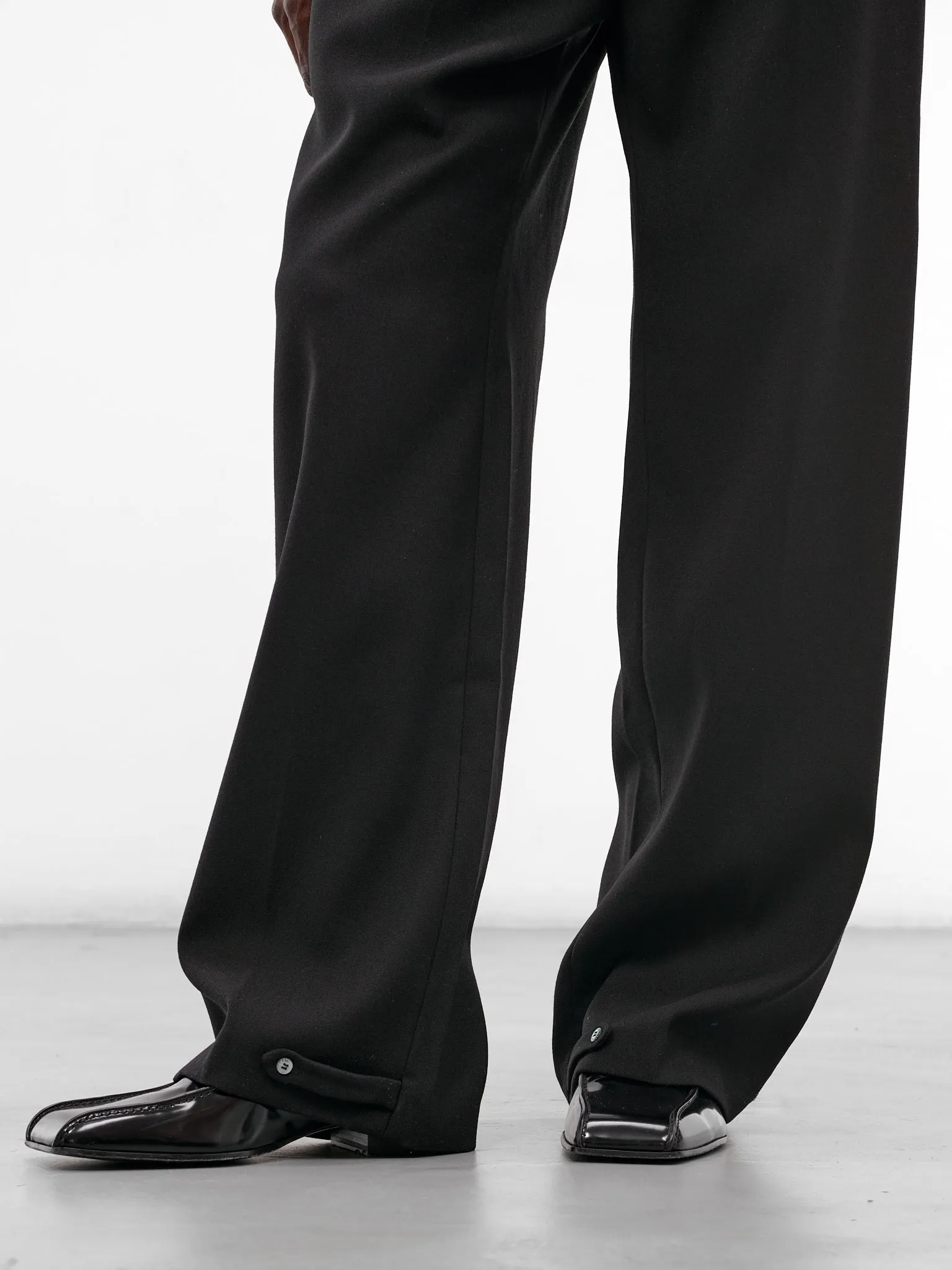 Black Matte Wool Pajama Pants (PIJAMA-2-MATTE-SHINY-BLACK) sold by lorenzo product image thumbnail 4