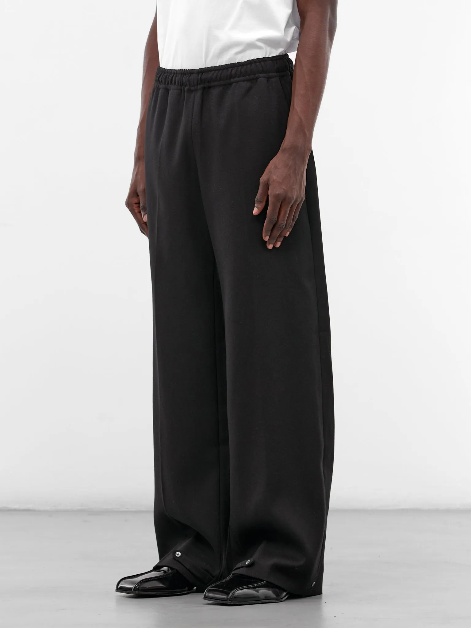 Black Matte Wool Pajama Pants (PIJAMA-2-MATTE-SHINY-BLACK) sold by lorenzo product image thumbnail 2