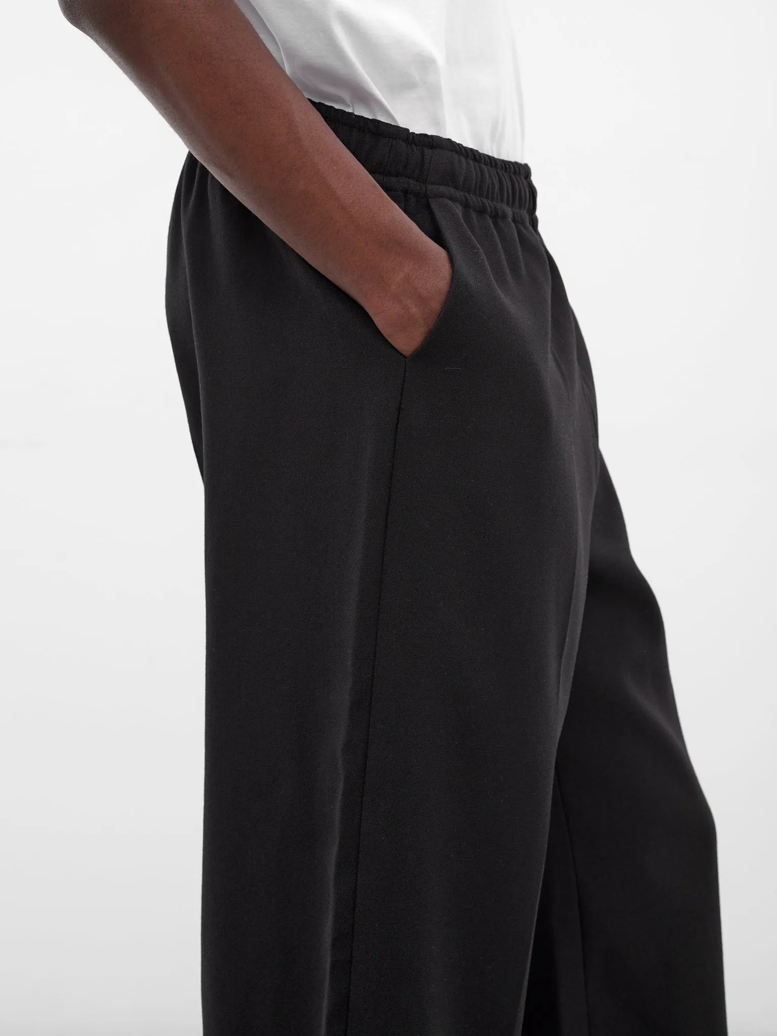 Black Matte Wool Pajama Pants (PIJAMA-2-MATTE-SHINY-BLACK) sold by lorenzo product image thumbnail 5