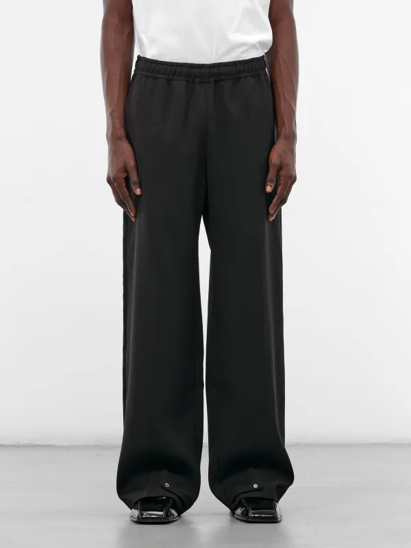 Black Matte Wool Pajama Pants (PIJAMA-2-MATTE-SHINY-BLACK) sold by lorenzo