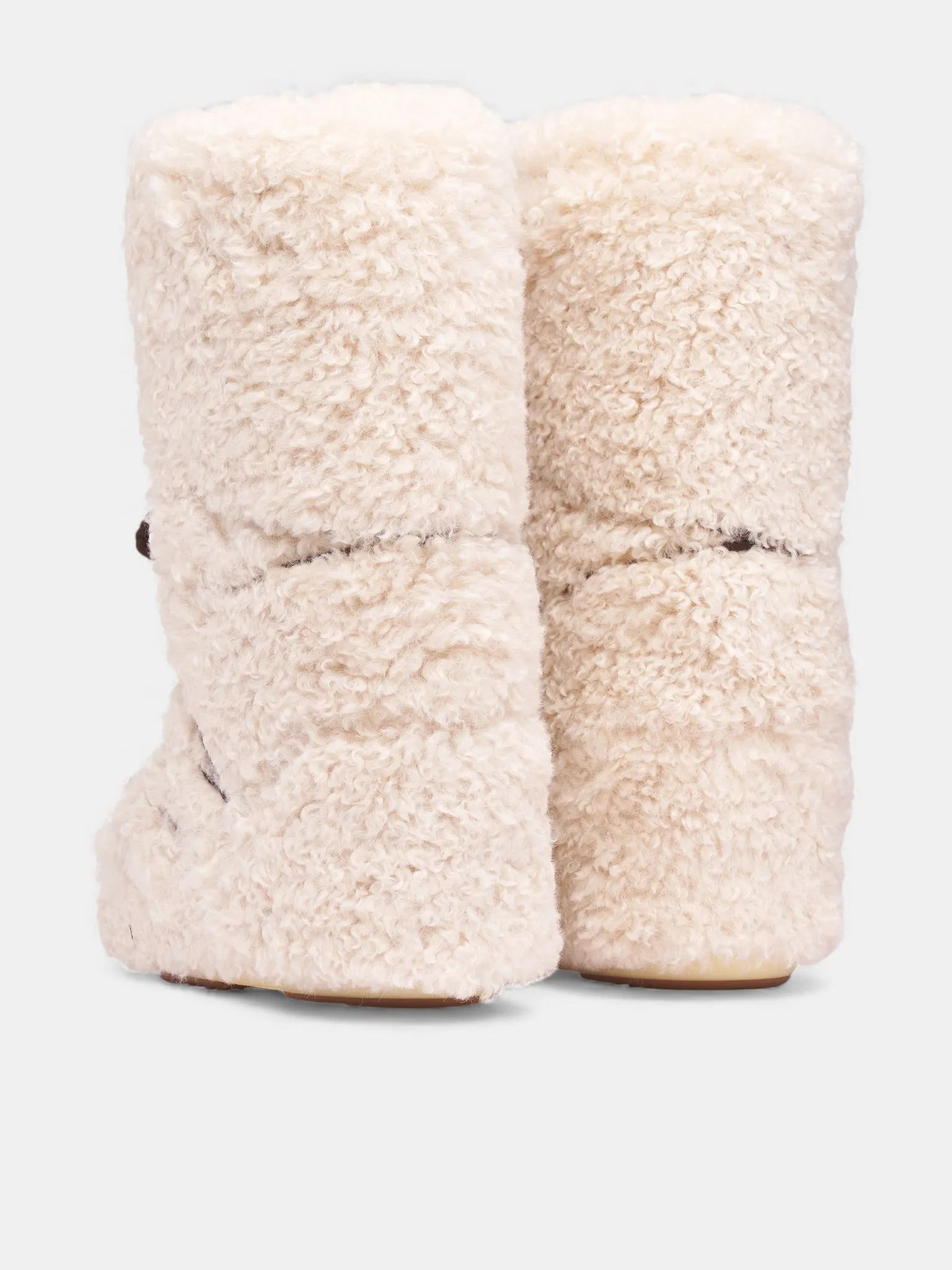 Ecru Icon Curly Extra Boots (0D1403070-L007-ECRU) sold by lorenzo product image thumbnail 5