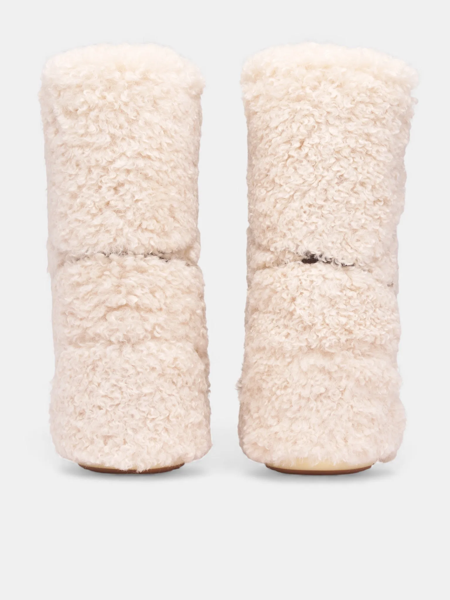 Ecru Icon Curly Extra Boots (0D1403070-L007-ECRU) sold by lorenzo product image thumbnail 4