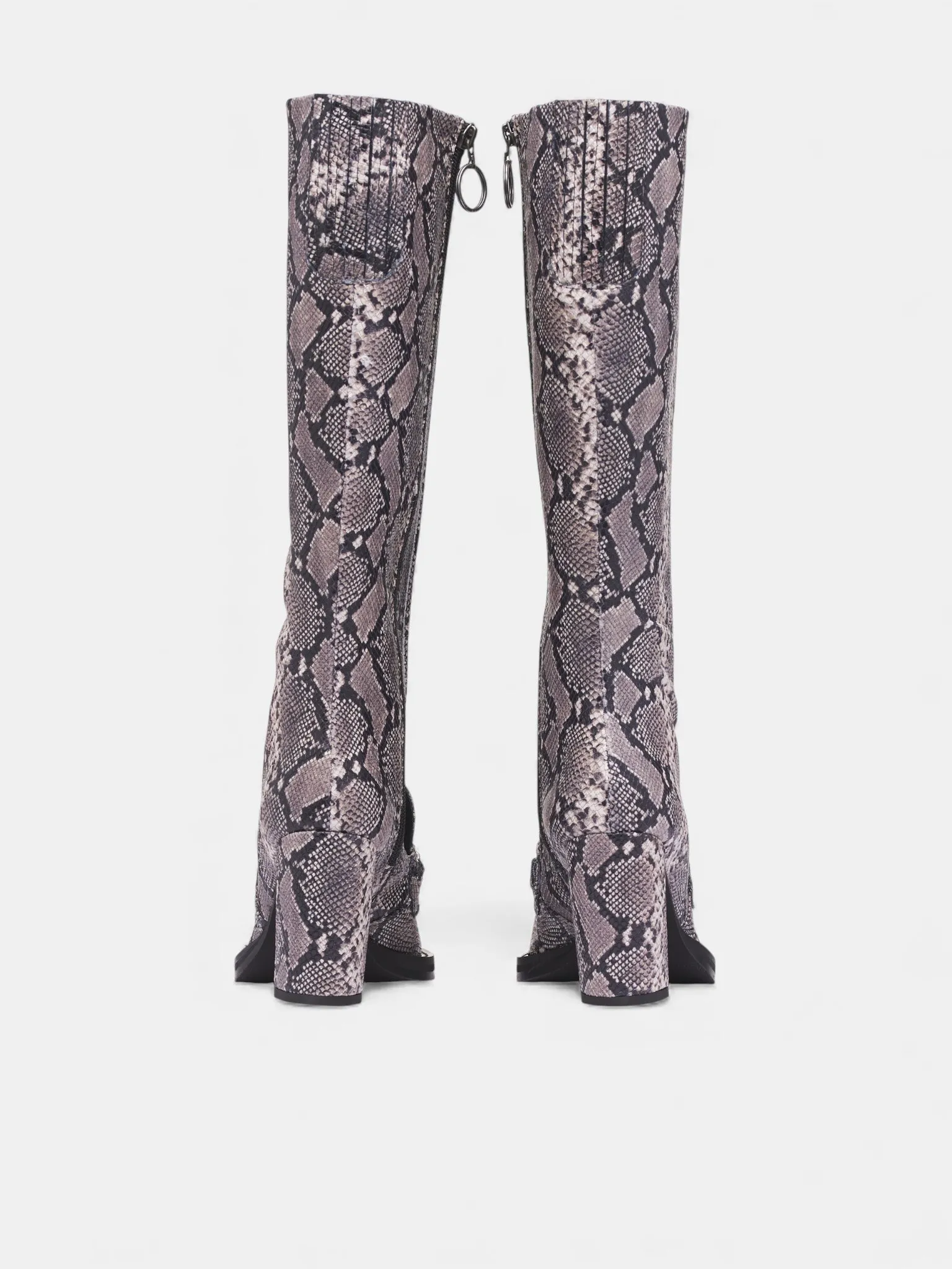 Snakeskin Square Toe Loafer Boots (1077LE02003-GRAY) sold by lorenzo product image thumbnail 4