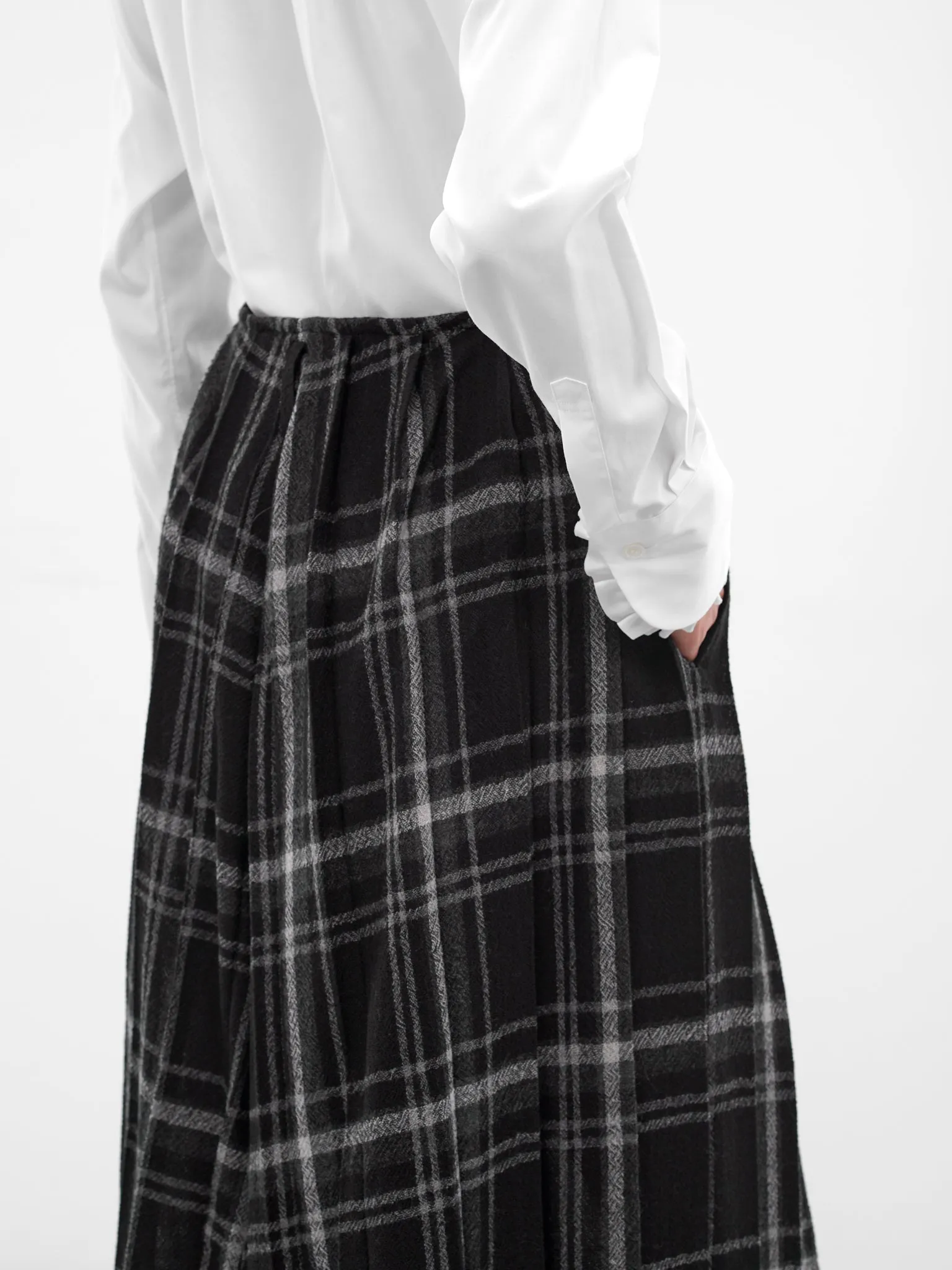 Black Tartan Baggy Trousers (LL-P04-122-BLACK) sold by lorenzo product image thumbnail 4