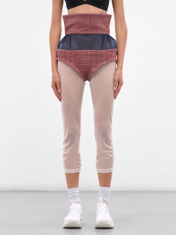 Lauterbach Tweed-Mesh Micro Shorts (T04-11-ROSEWOOD-TWEED) made by Kiko Kostadinov