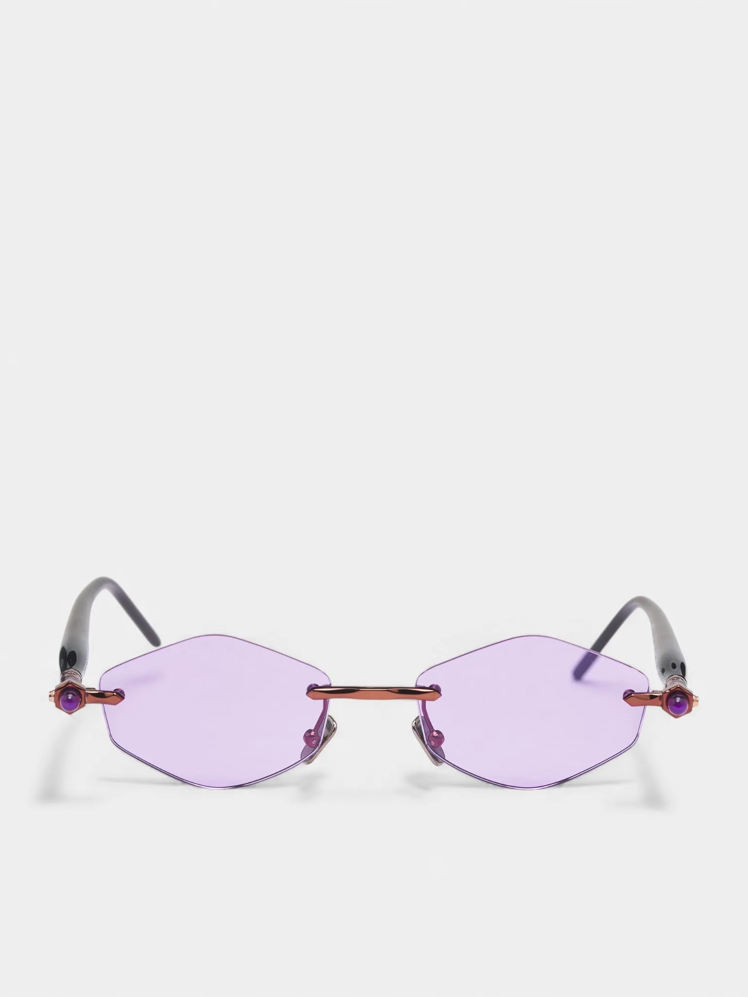 P60 Geometric Rimless Sunglasses (KRSP60BZGB00004L-LILAC) sold by lorenzo