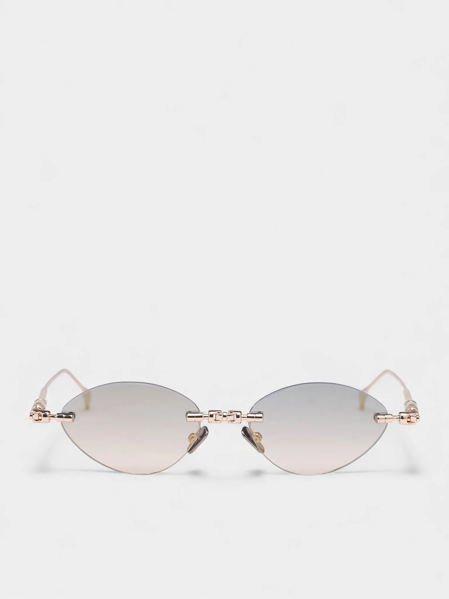 Metal Oval Rimless Gradient Sunglasses (KRSH65PG0000004K-GREEN) sold by lorenzo