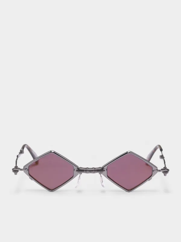 H80 Diamond Foldable Gear Sunglasses (KRSH80RH0000004N-GREY-PINK) sold by lorenzo