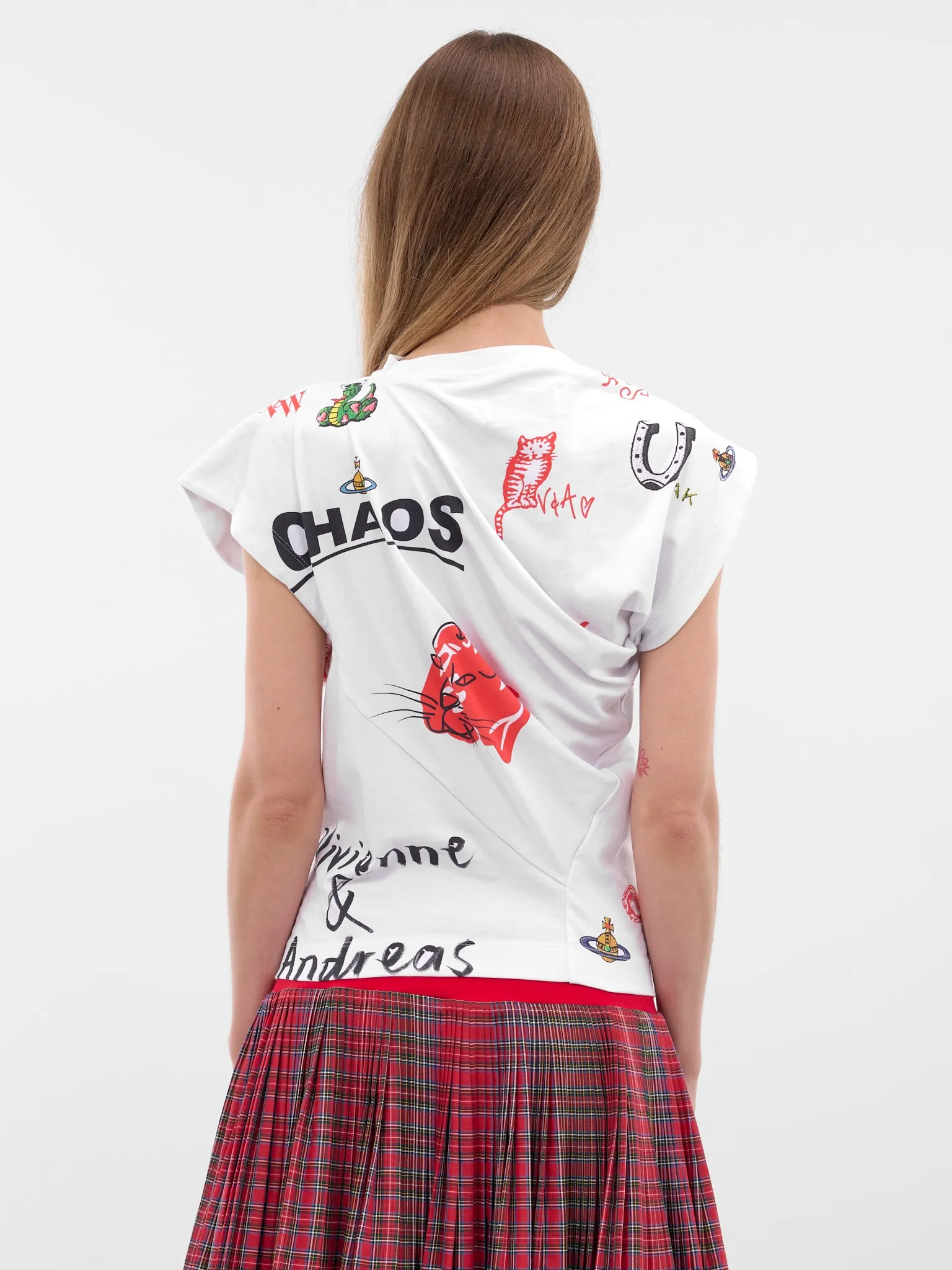 White Patches Graphic Asymmetric Tee (1G010014-J006F-A302-LOGOS) sold by lorenzo product image thumbnail 3