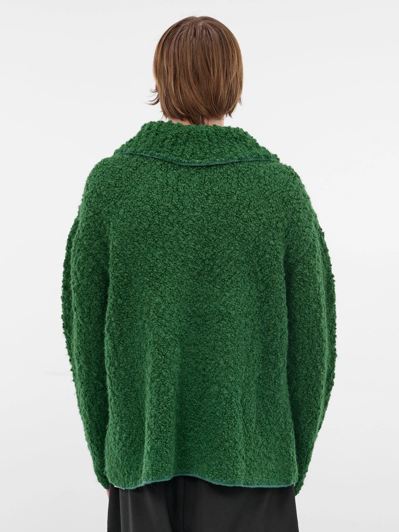 Green Alpaca-Wool Knit Cardigan (MRF25KT019-GREEN) sold by lorenzo product image thumbnail 3