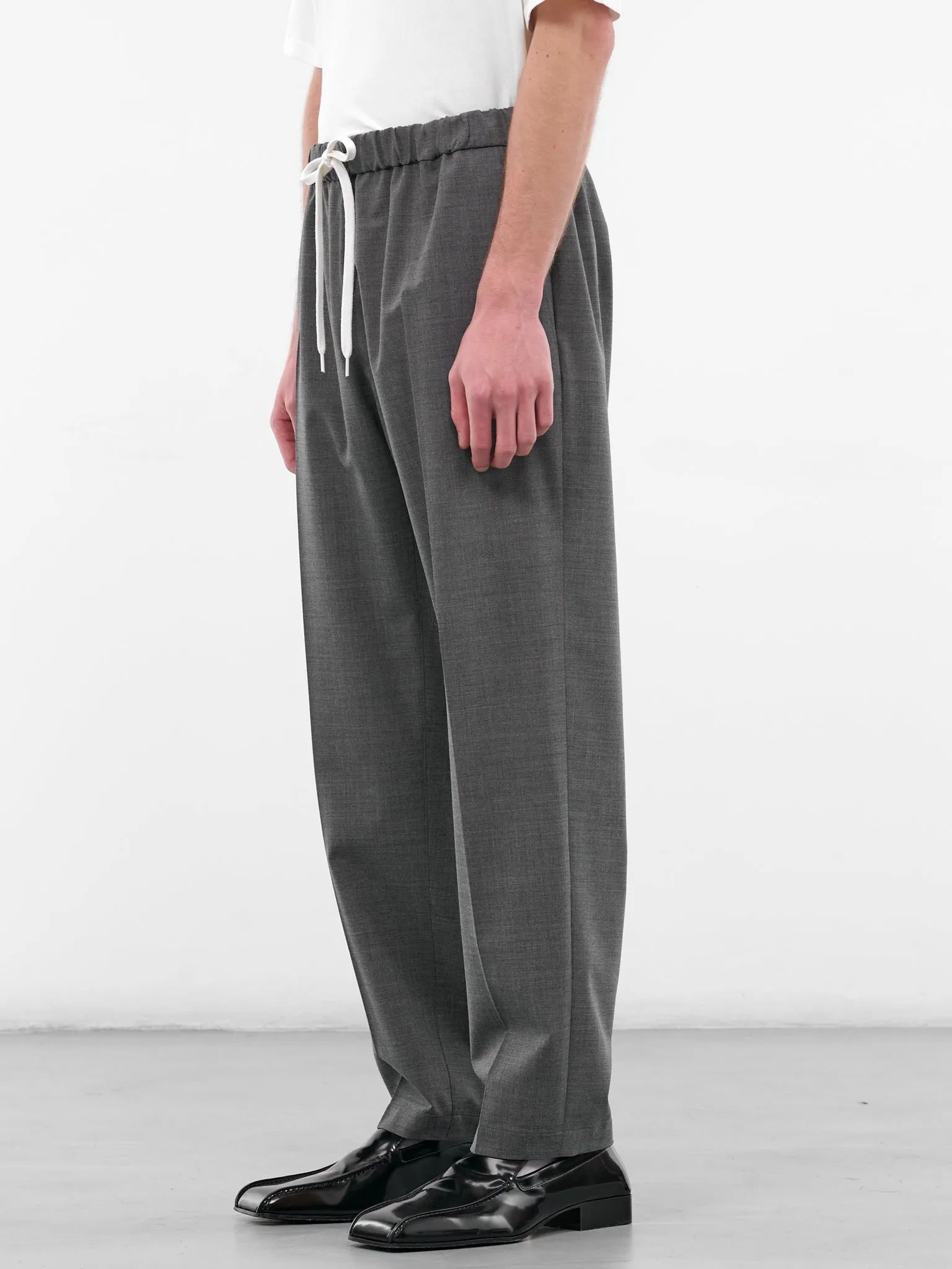 Gray Wool Elasticated Trousers (SH0KA0028-M35733-860M-GRAY) sold by lorenzo product image thumbnail 2