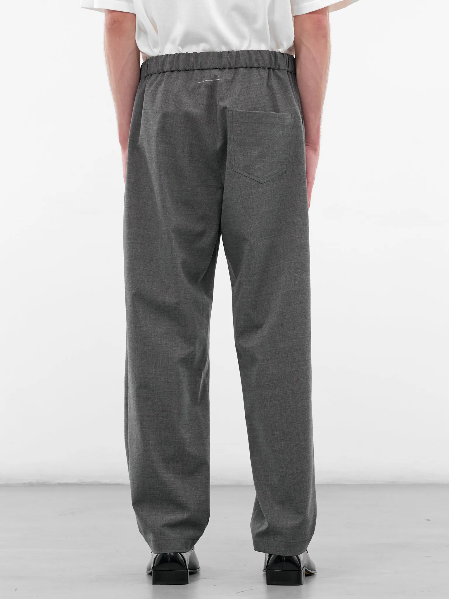 Gray Wool Elasticated Trousers (SH0KA0028-M35733-860M-GRAY) sold by lorenzo product image thumbnail 3