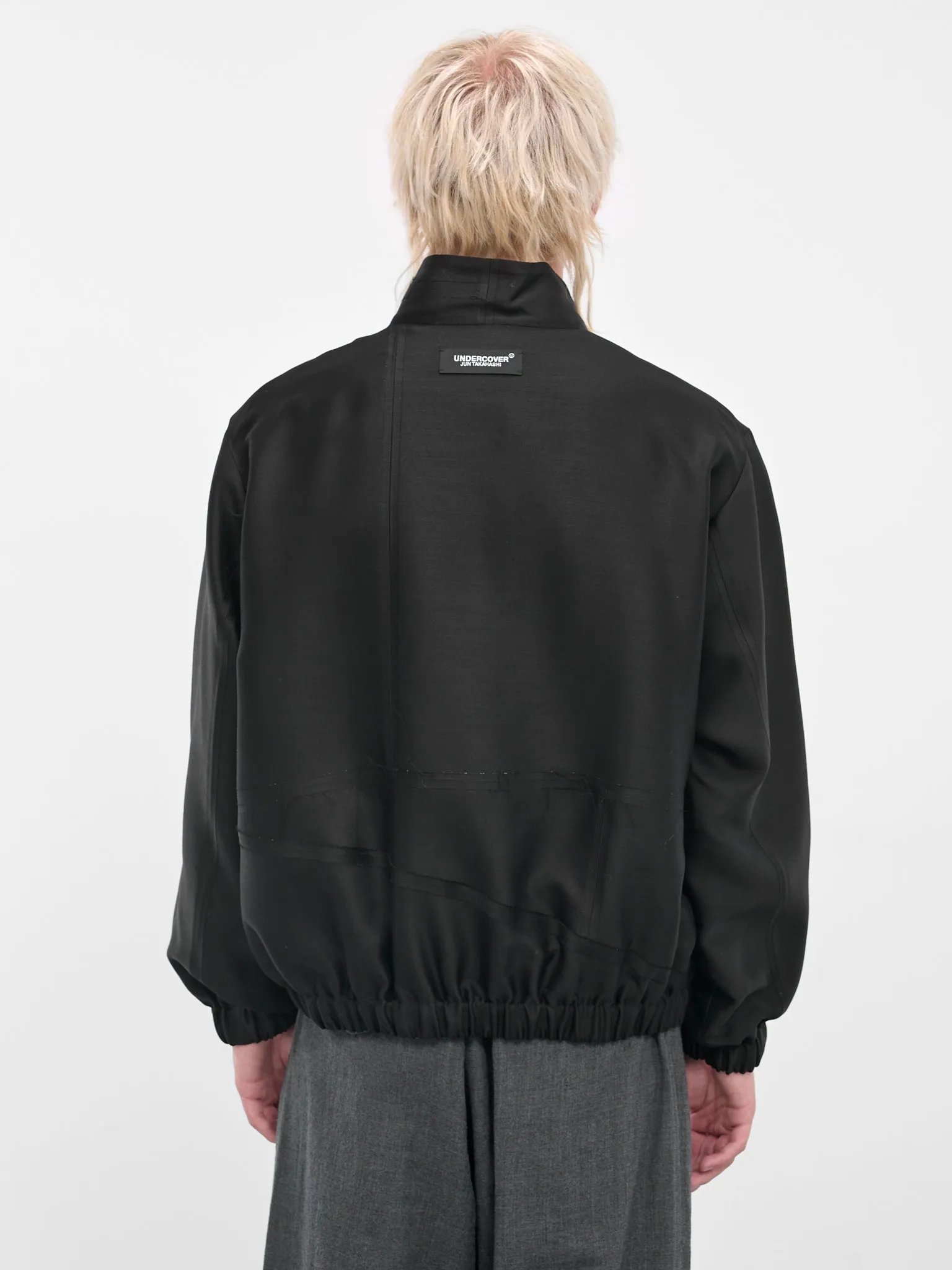 Black Deconstructed Zip Bomber Blouson (UC2E4215-BLACK) sold by lorenzo product image thumbnail 3
