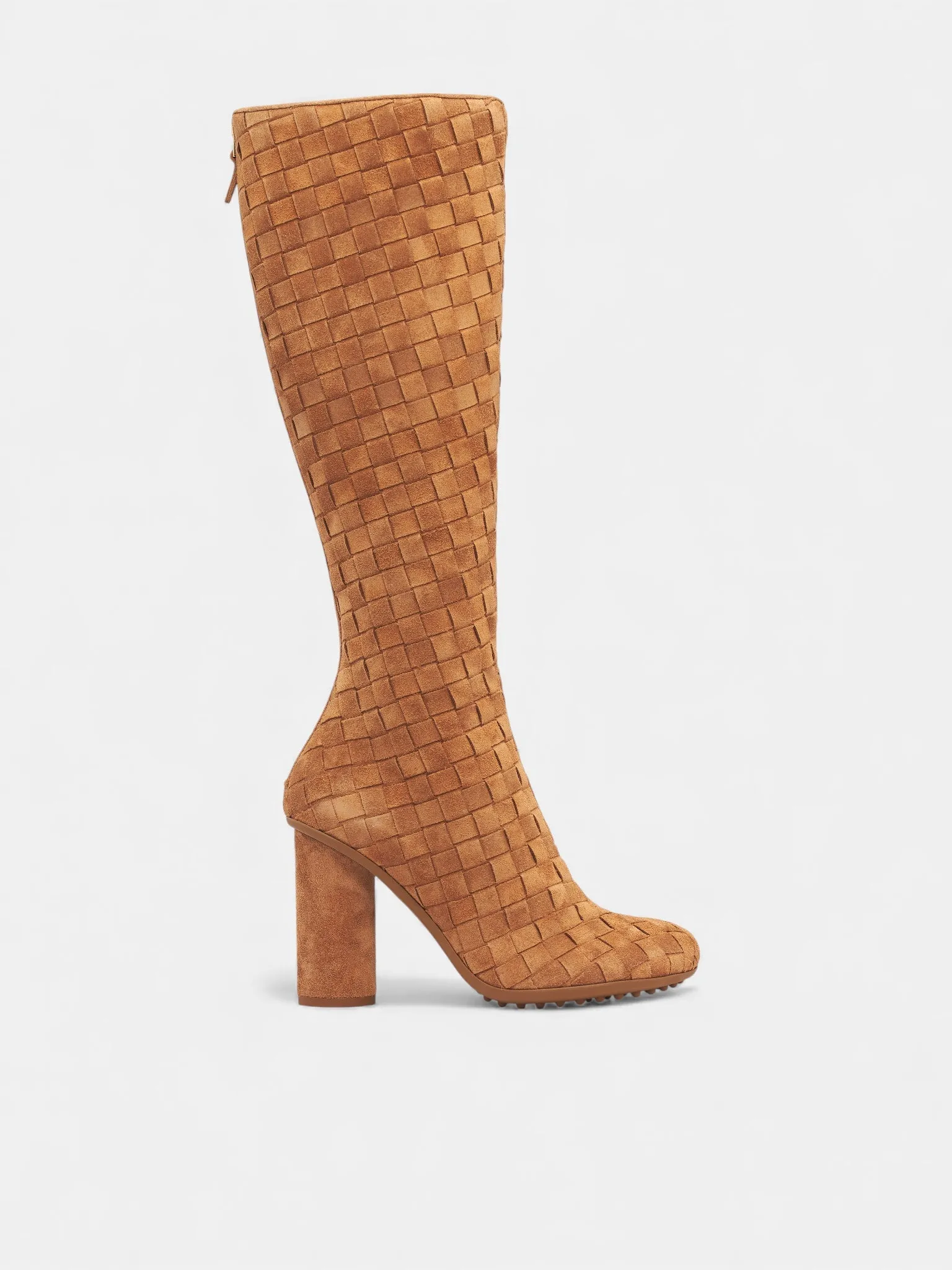 Beige Intrecciato Suede High Boots (855922V4JC0003-TAFFY) sold by lorenzo