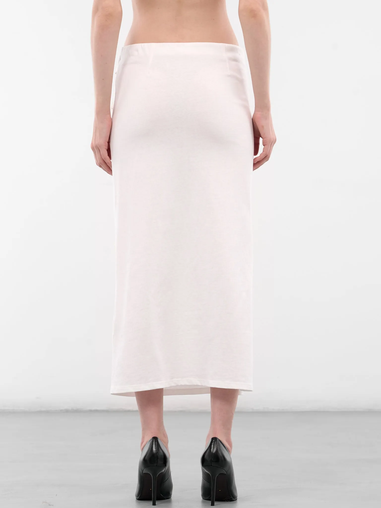 White MOP Sequin Maxi Skirt (5005-WHITE) sold by lorenzo product image thumbnail 3