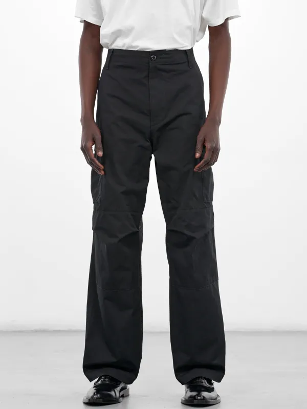 Black Technical Cargo Pants (SH0KA0061-M35734-900-BLACK) made by Maison Margiela
