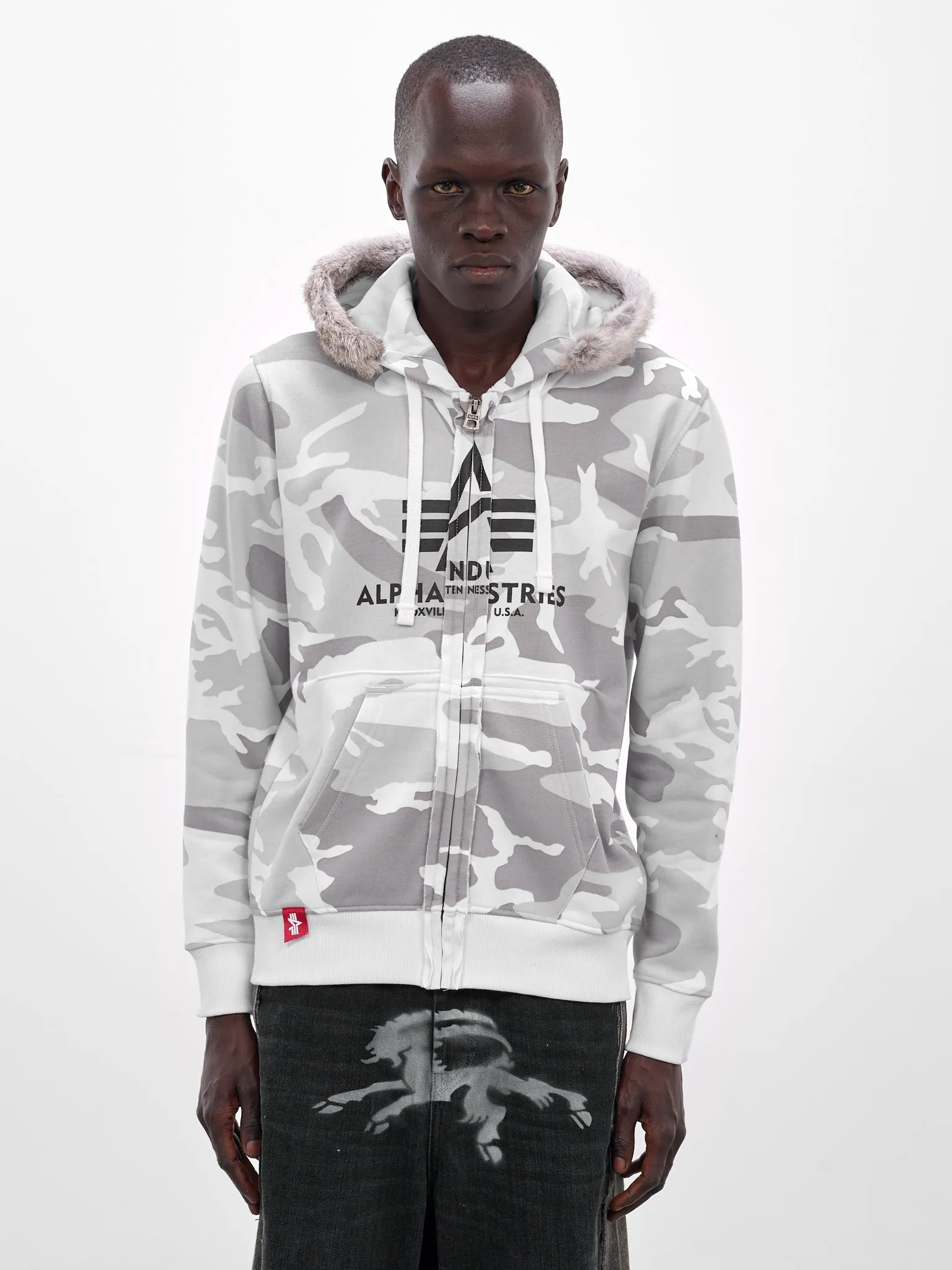 Alpha Industries x Prototypes Camo Hoodie (PT08JE03USWH-WHITE-CAMO) sold by lorenzo