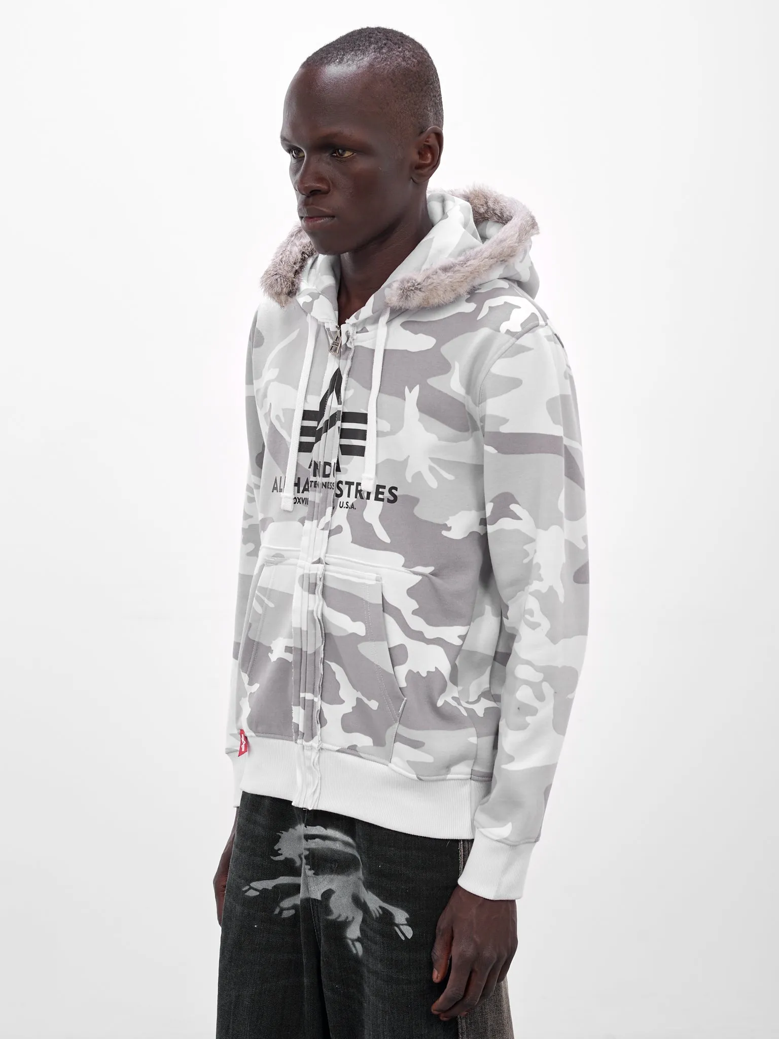 Alpha Industries x Prototypes Camo Hoodie (PT08JE03USWH-WHITE-CAMO) sold by lorenzo product image thumbnail 2