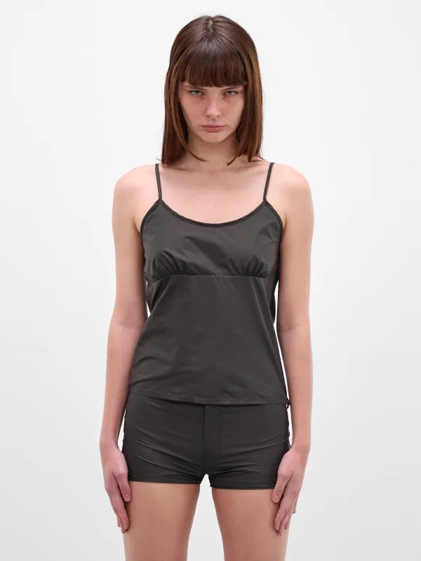 Bayle Forest Asymmetric Gathered Tank (AMR2660-FOREST) made by Aya Muse