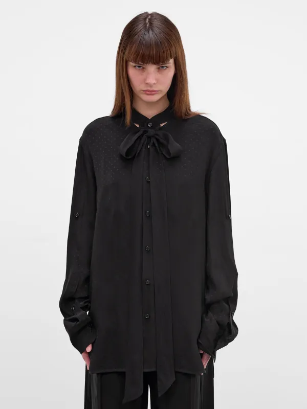 Dien Black Foulard Dot Shirt (B0013768-FA713-BLACK) made by Ann Demeulemeester
