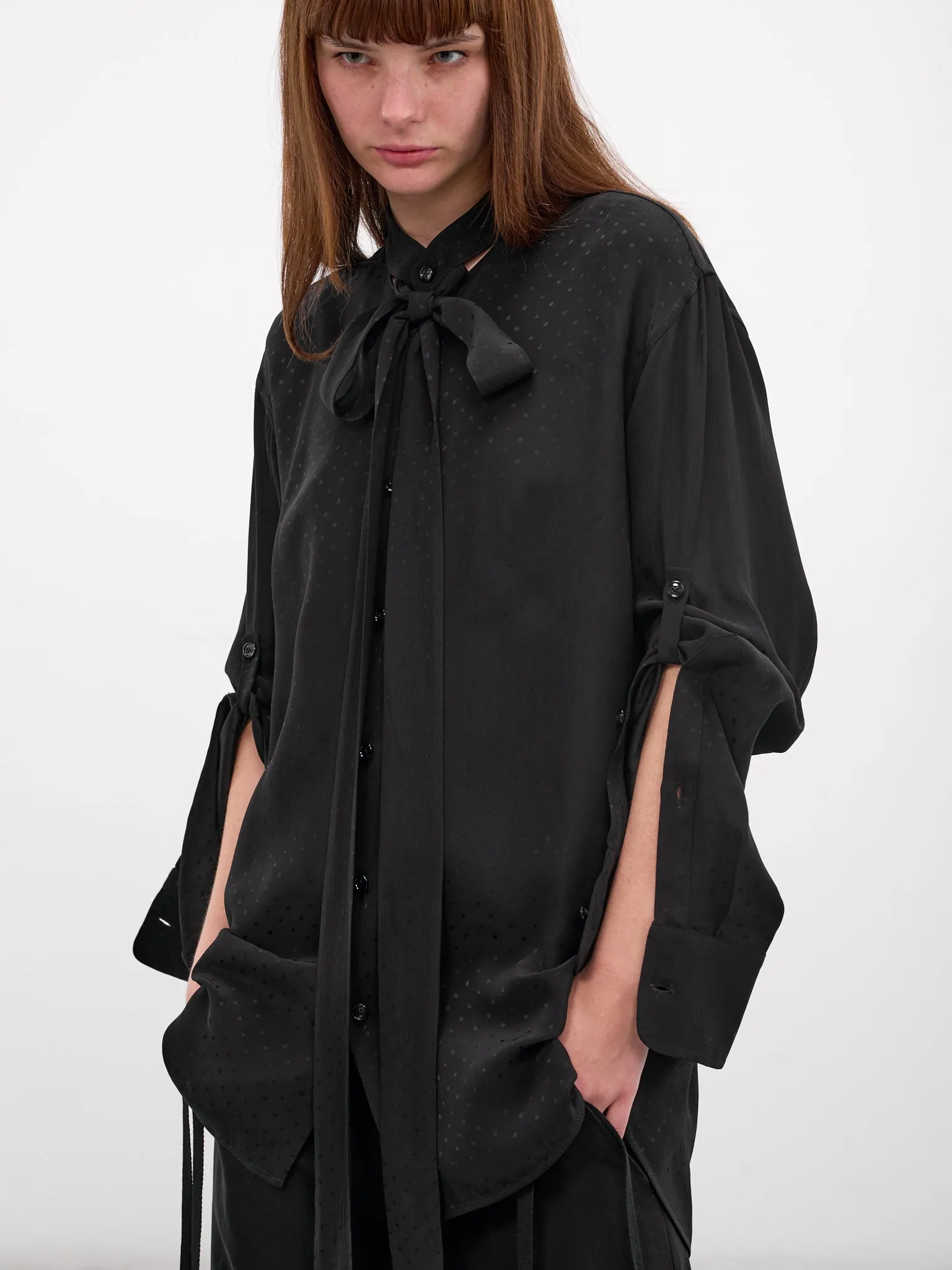 Dien Black Foulard Dot Shirt (B0013768-FA713-BLACK) sold by lorenzo product image thumbnail 5