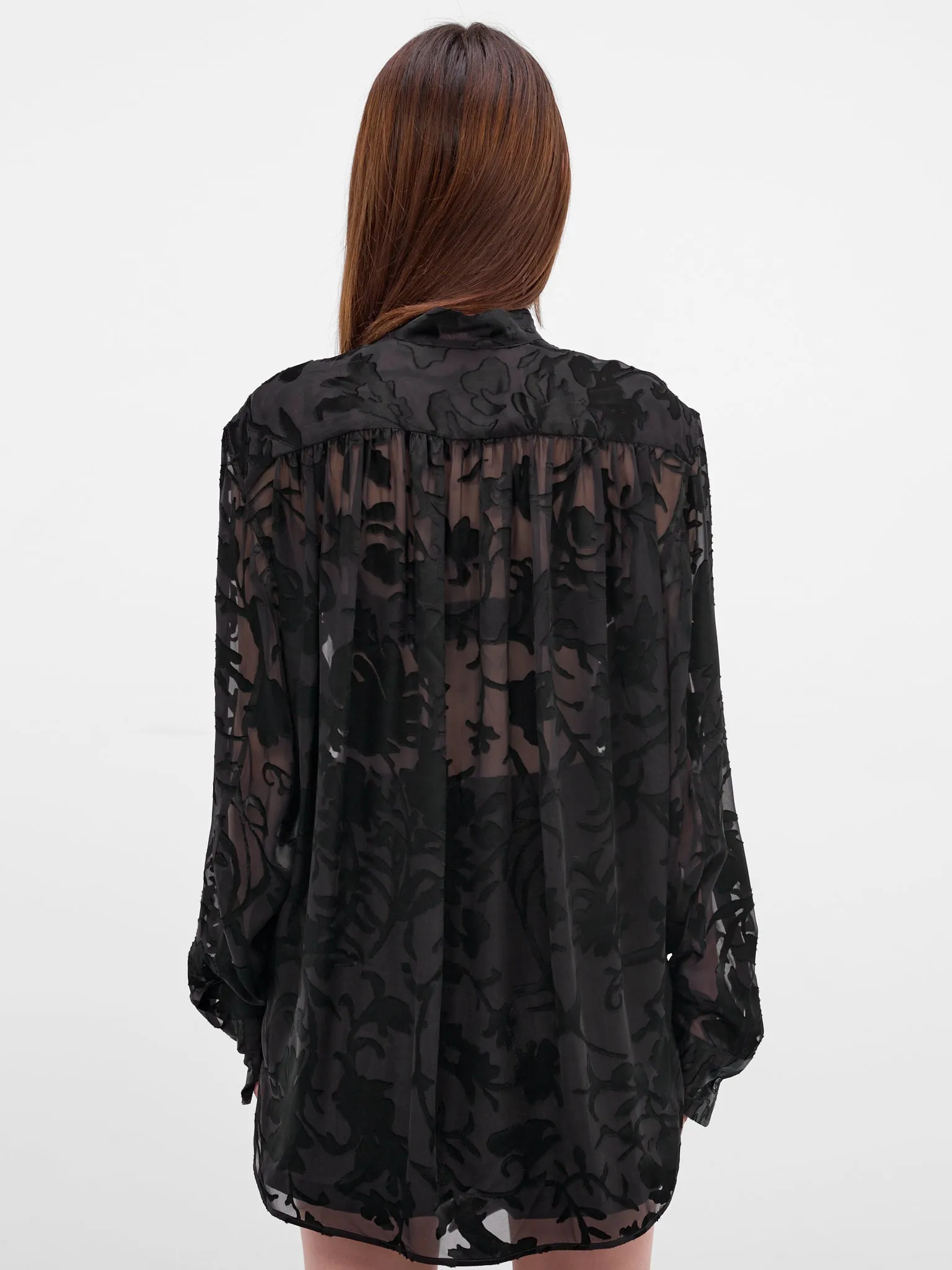 Dien Foulard Floral Silk Shirt (B0013768-FA715-BLACK) sold by lorenzo product image thumbnail 3